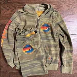 Aviator Nation Zip Hoodie Camo and Sweatpants